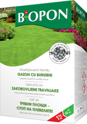 BIOPON гранулиран тор за тревна площ  - стоп на плевелите, 1кг / Арт.№ BP-1131