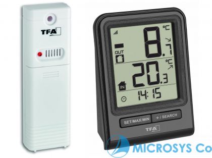 Безжичен термометър с външен датчик "PRISMA"  / Арт.№ 30.3063.01