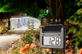 Соларен градински термометър