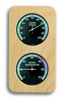 Термометър-хидрометър за сауна в дървена масивна рамка