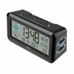 Настолен будилник с термометър и хигрометър, радиоуправляем  "BOXX2"  / Арт.№60.2562.01