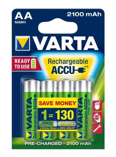 Акумулаторни батерии - VARTA -HR6 / AA NiMH /2100mAh - 4 бр. комплект