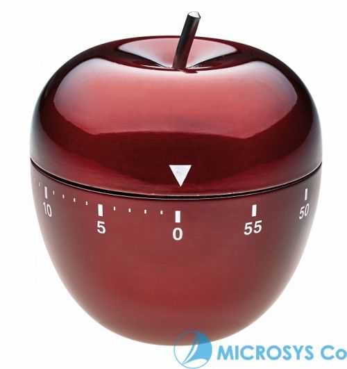 Analogue kitchen timer made of stainless steel APPLE / Kat.№38.1030