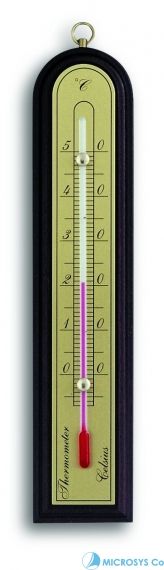 exclusive indoor thermometer  available in oak and mahogany / Kat. Nr. 12.1027.01