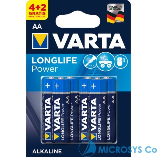 4+2 AA Gratis VARTA LONGLIFE POWER AAA BATTERY  - 1.5V / Kat.BA-AA6