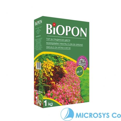 -20% BIOPON гранулиран тор градински цветя 1кг / Арт.№ BP-1176