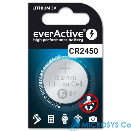 Литиева батерия EverActive, CR2450 -  1 бр. / Арт.№ BA-CR2450 