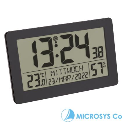 Radio-controlled wall clock with room climate / Kat.№ 60.2557