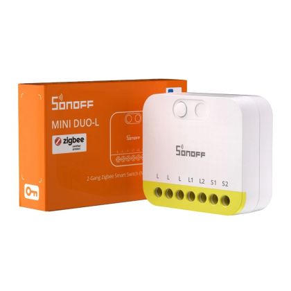 SONOFF MINI DUO ZB2GS-L – Двуканален Zigbee смарт реле модул без нулев проводник / Арт.№ SO MINI ZB2GS L