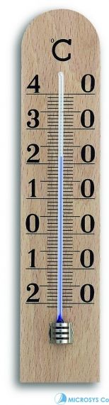 Analogue Indoor Thermometer made of Beech / Kat.№12.1005