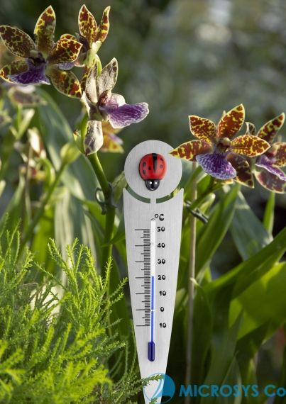 'Bloomy' flowerpot thermometer  various designs / Kat.№12.2056