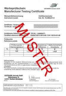 Калибрационен сертификат / Арт.№ 14.4004.01.К