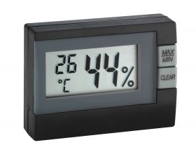 Компактен дигитален термометър -  хигрометър, черен / Арт.№30.5005.01