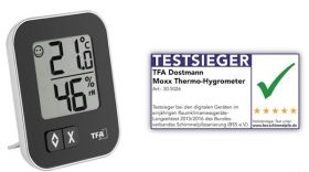&quot;MOXX&quot; Цифров термометър-хигрометър черен / Арт.№30.5026.01