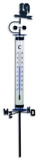 Weathercock Аналогов градински термометър с вятърно колело / Арт.№12.2035