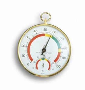 Analogue Thermo-Hygrometer with Brass Ring / Kat.№45.2027