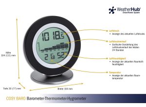  барометър-термометър-хигрометър COSY BARO 