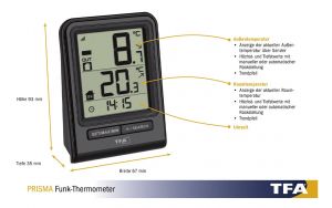Дигитален термометър с външен датчик 