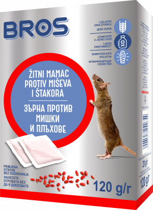 БРОС Зърна п/в мишки и плъхове 120 гр