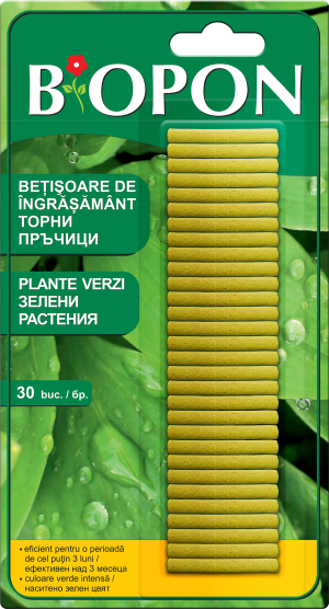 BIOPON торни пръчици зелени разтения 30бр. / Арт.№ BP 1125