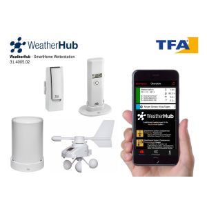 Метеорологична станция за смартфон с датчик ТН, дъждомер и вятъромер - Weather Hub