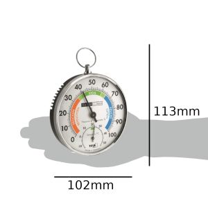 Analogue thermo-hygrometer with metal ring / Kat.№45.2027