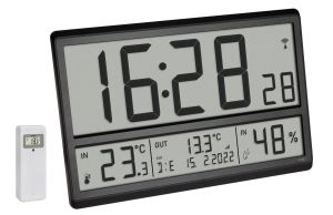 Цифров XL радиоуправляем часовник с външна температура и вътрешен климат / Арт.№60.4523.01