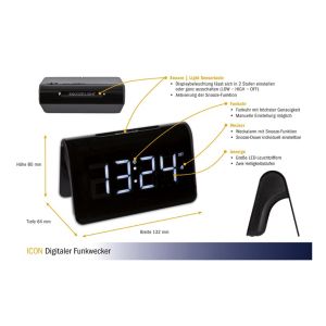 Digital radio-controlled alarm clock ICON / Kat.№60.2543.02