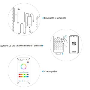 Интелигентна LED светлинна лента, с адаптер, захранване и контролер / SO L2 Lite-5M-EU