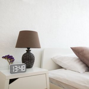 Digital alarm clock with cloth front panel and LED digits / Kat. № 60.2042.02