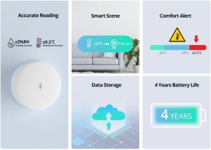 SONOFF Zigbee сензор за температура и влажност / Арт.№ SO SNZB-02P